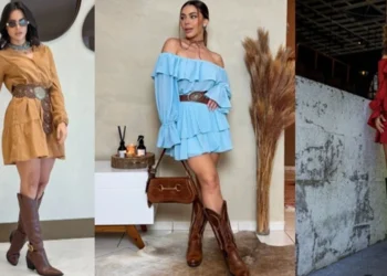 Looks Boho Chic com vestidos coloridos e botas para o São João 2025