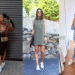 Looks versáteis: transforme seu estilo do dia para a noite em minutos! 16 Mulher usando looks versáteis com tênis, incluindo camiseta, vestido e camisa listrada, ideais para transitar do dia para a noite com estilo.