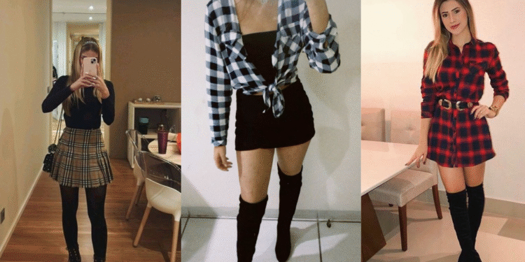 4 opções de looks com xadrez para você arrasar no São João e São Pedro 1 Três looks femininos com peças xadrez para festas de São João e São Pedro