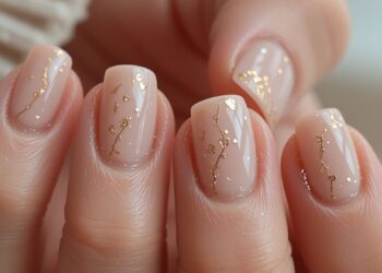 Unhas com design inspirado nas tendências coreanas.