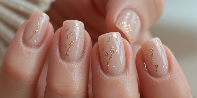 Unhas com design inspirado nas tendências coreanas.