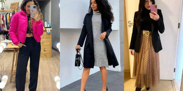 Três opções de looks femininos de inverno para usar no trabalho com estilo.