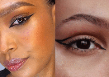 Delineado gatinho marcante nos olhos com acabamento preciso
