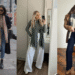 Três mulheres com diferentes looks de inverno, todas usando cachecóis para compor o visual.