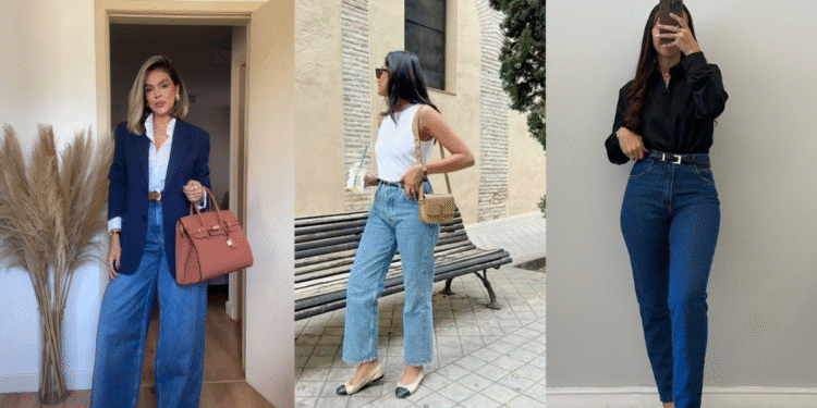 Como usar calça jeans no trabalho: 5 combinações elegantes 1 Três combinações elegantes de calça jeans para usar no trabalho