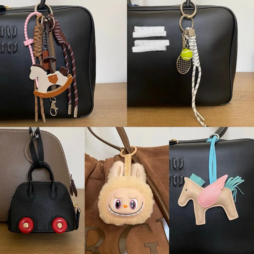 Chaveiros criativos e variados para bolsas femininas