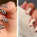 Unhas animal print em estilo leopardo e manchas, uma tendência de moda popular para unhas, com design moderno e sofisticado.