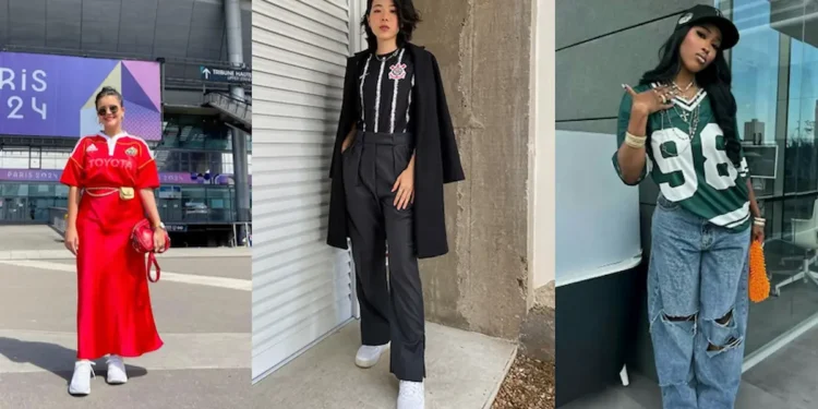 Como usar camisa de time: 7 looks fáceis e super fashionistas 1 Inspiração de moda feminina mostrando como usar camisa de time em looks estilosos